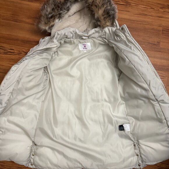 Bella Birdie white winter jacket, size M (10-12) - Picture 3 of 3